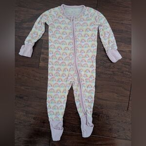 3-6m Pastel Rainbows Little Sleepies Zippy